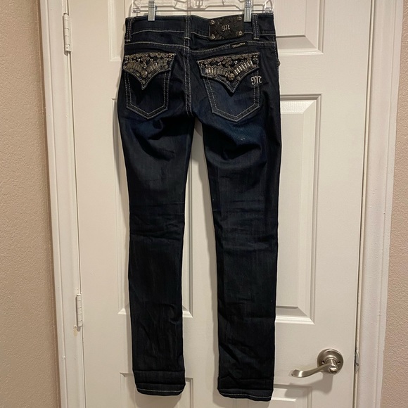 Miss Me JP4656S Dark Wash Skinny Jeans Size 27 - Picture 4 of 16